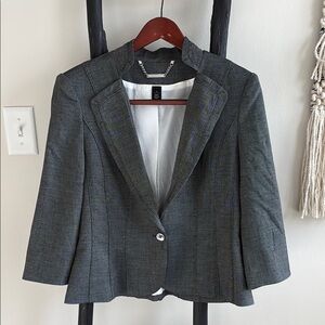 White House Black Market Gray Women's Blazer. Size 12